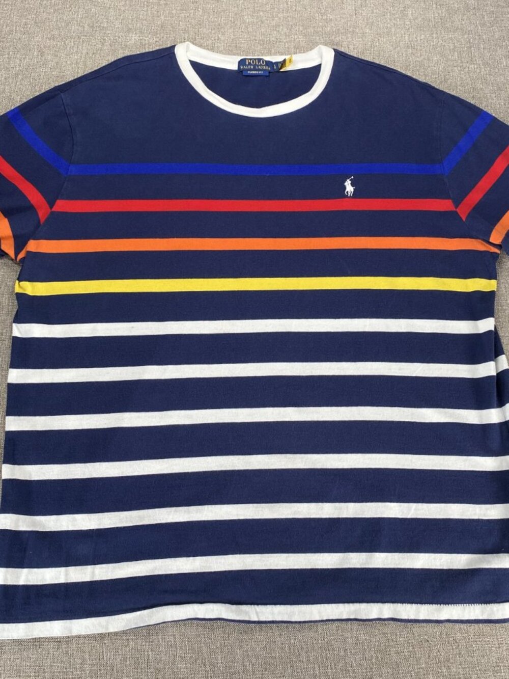 Polo Ralph Lauren Classic Fit Striped Jersey T-Shirt Men Large Multicolor Stripe - Picture 4 of 10